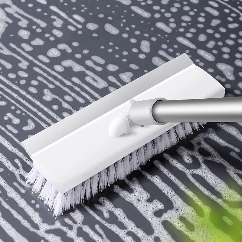Cây Chà Sàn 2 Đầu Cọ Chà Sàn Nhà Tắm,Đầu cố định chắc Chà Sàn Vệ Sinh Quét Nước Cọ Rửa Toilet Làm Sạch