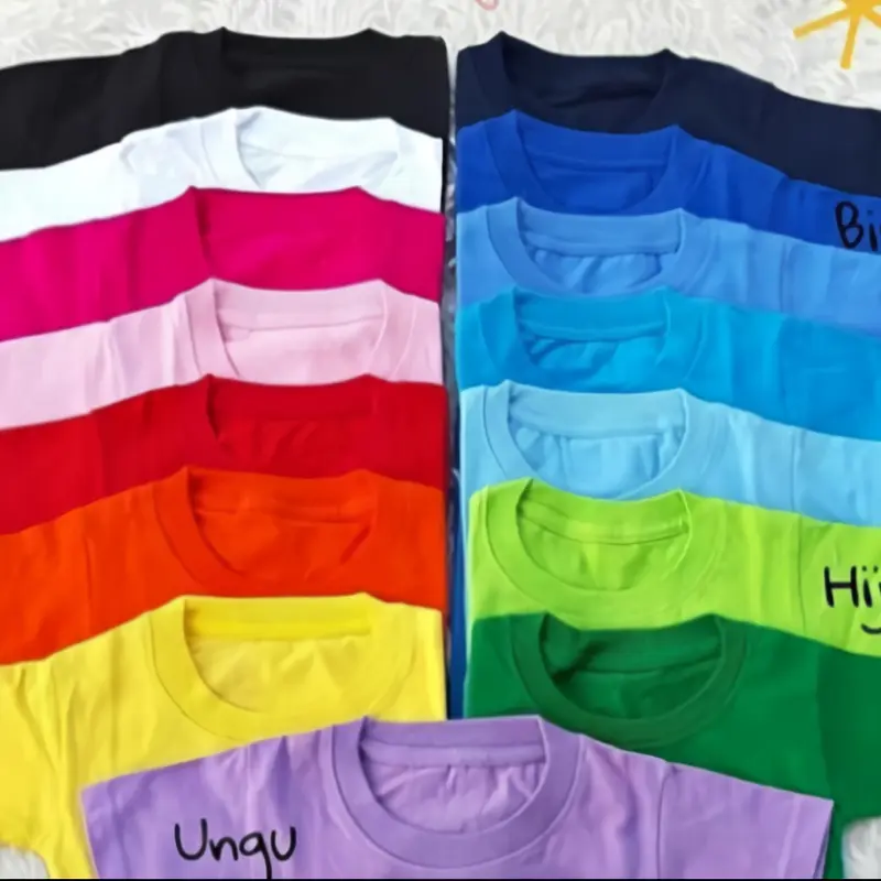 HAF -  100K DAPAT 4 kaos polos anak bahan combat 30s premium usia 2-12 tahun Katun 1