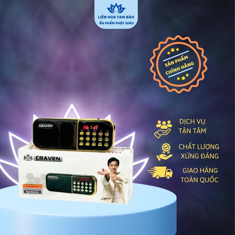 Loa Caraven Cr25a - Kèm Thẻ Nhớ Chép Sẵn Kinh Pháp,Niệm Phật,Thần Chú - Có Thể Dùng USB và đài FM,nhỏ gọn - Bảo Hành 12 Tháng