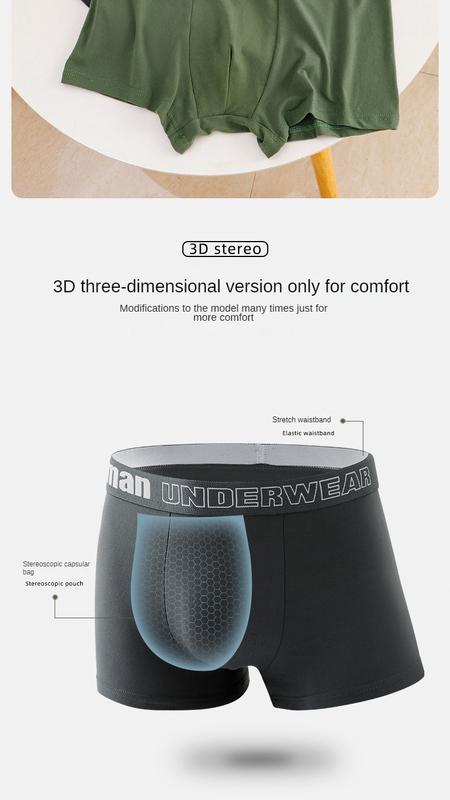 Product Introduction of 4Pcs/Pack MAN Underwear Cotton Boxer Men Menswear Spandex Elastic Pants Human Nylon Stretchable Socks Innerwear 21