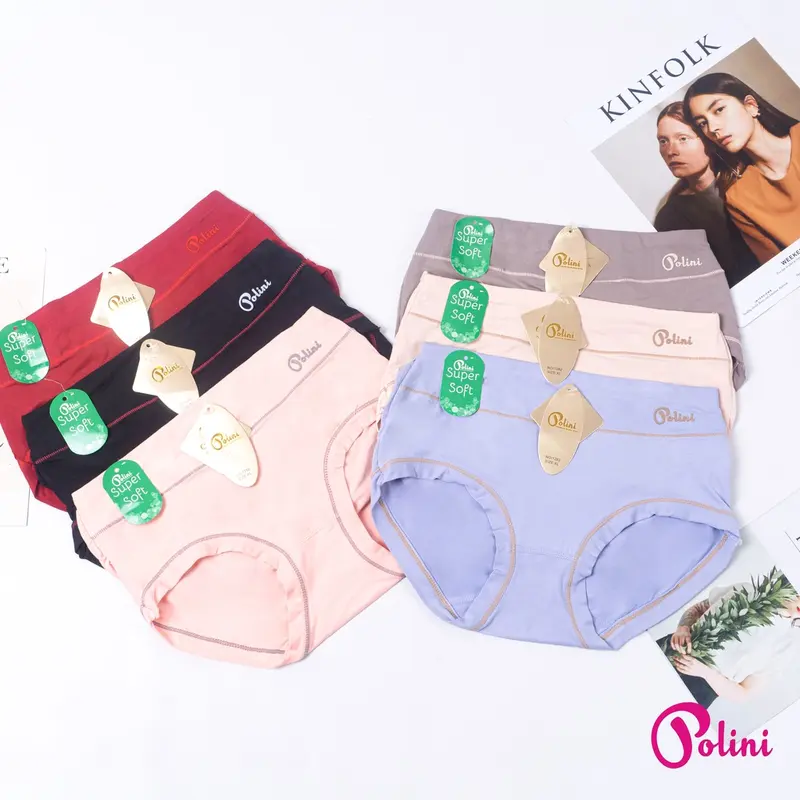 CELANA DALAM WANITA Dewasa KATUN SUPER SOFT POLINI CD PEREMPUAN IMPORT POLINI - 1282 Nyaman Motif Stretch Lembut Pendek 0