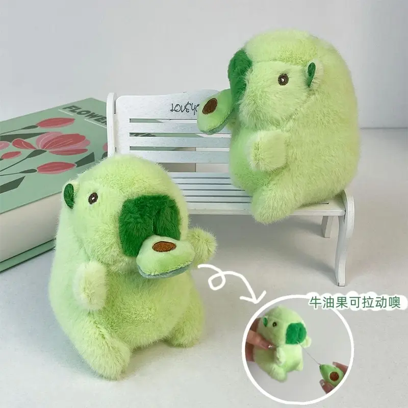 Búp Bê Nhồi Bông Capybara, Thiết Kế Bắp Cải Bơ Sáng Tạo, Đồ Chơi Lên Dây Cót Vui Nhộn, Thích Hợp Cho Trẻ Em, Mặt Dây Chuyền Gói Móc Chìa Khóa Women Móc Chìa Khoá Len 1