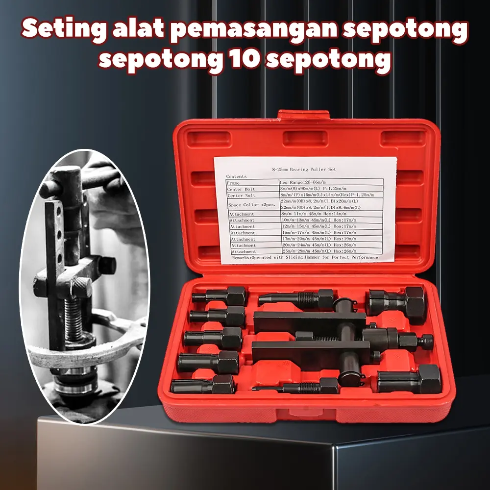 Universal 10 pcs/ Treker bearing Puller Set Treker Pencabut Bearing Set Treker Cabut Bearing Dalam Treker Pembuka /Bearing Dalam Pembuka Bearing bagus