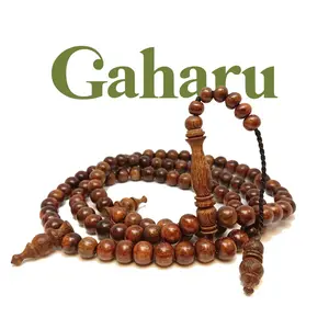 TASBIH KAYU GAHARU Grade A Bersertifikat asli 100% | Tasbih gaharu wangi 99 butir (free gelang & parfum) Muslim Cantik Motif