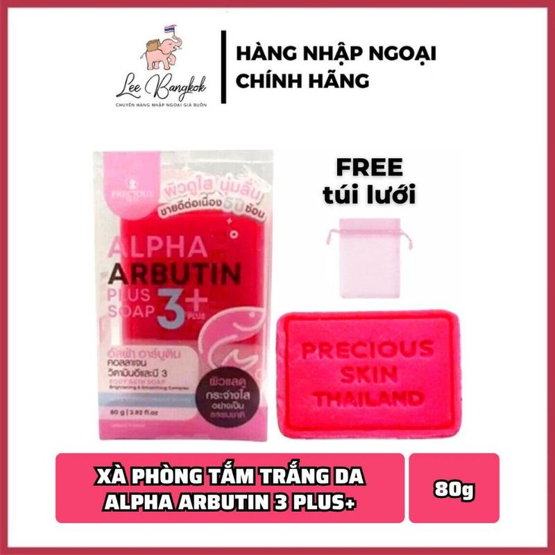 Xà Phòng Kích Trắng Alpha Arbutin 3+ Plus Collagen Soap Thái Lan - Xà Phòng Tắm Trắng Dưỡng Da Trắng, Đều Màu