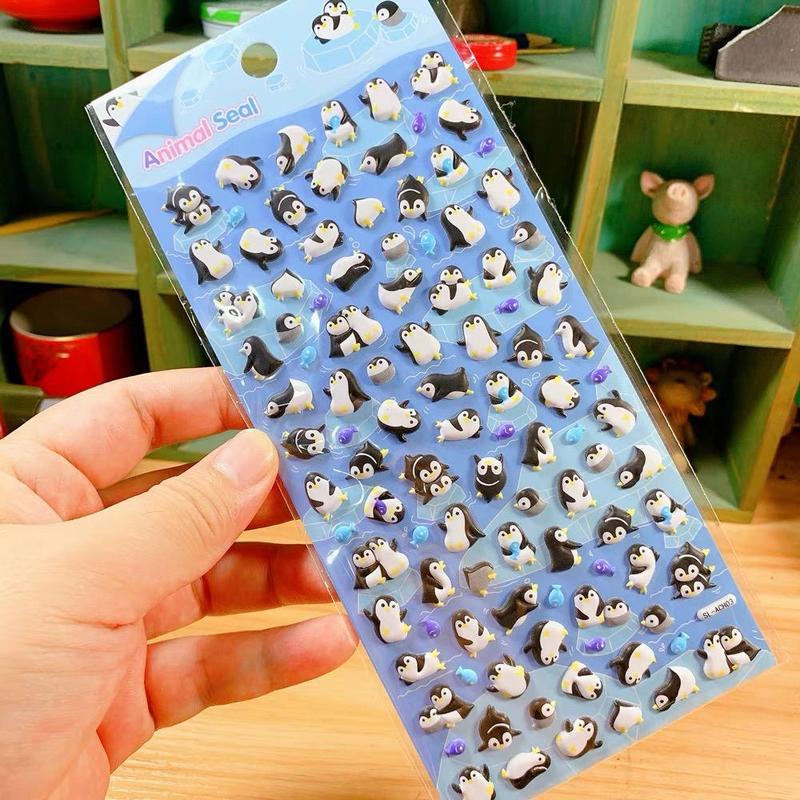 Product Introduction of Cartoon Penguin Pattern Sticker, 1 Sheet Cute Multi-purpose Sticker for Diy Craft, Decoration, Hand Account 11
