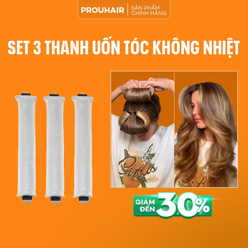  Set 3 Lô Cuốn Tóc Không Nhiệt Bọt Biển 3cm – Uốn Tóc Xoăn Tự Nhiên Không Gây Hư Tổn Dễ Dùng Qua Đêm 