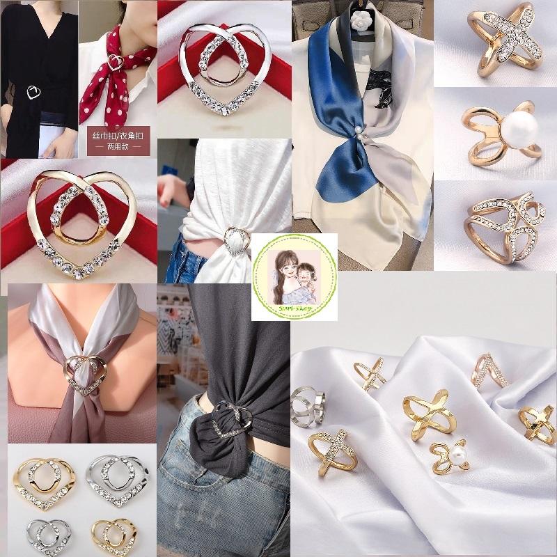 Khuy cài khăn quàng cổ, nút thắt khen lụa, thuận tiện thanh lịch cho bạn nữ 0