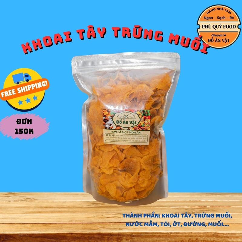 Khoai Tây Lát Lắc Trứng Muối 500G - Snack Ăn Vặt