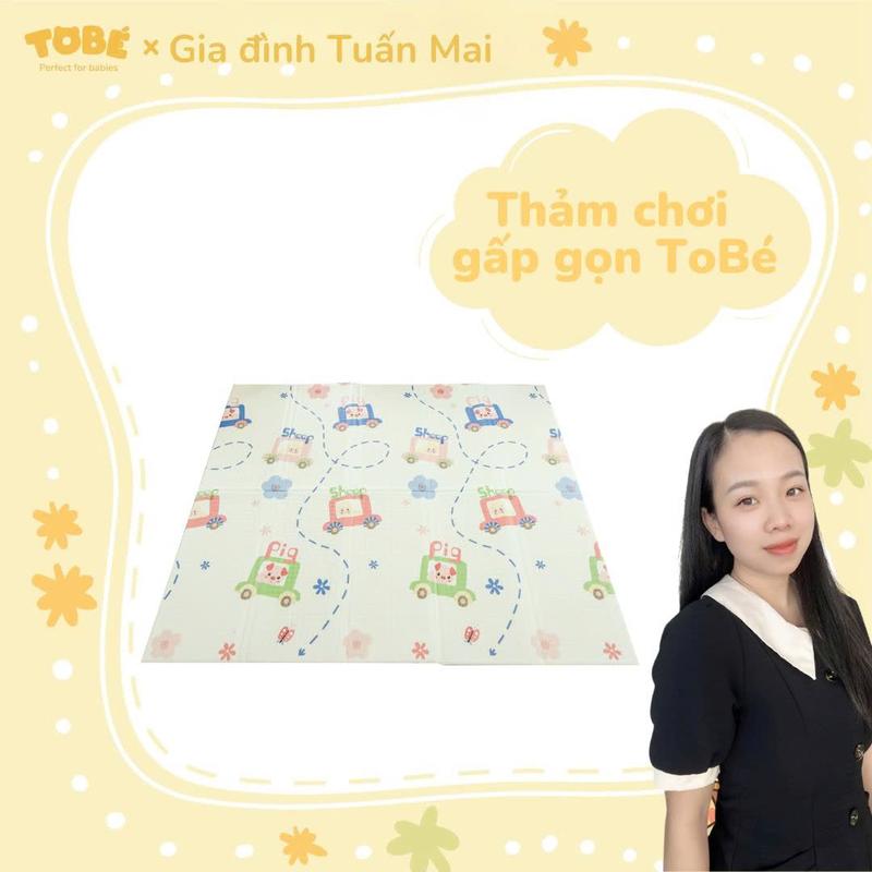 [GIA ĐÌNH TUẤN MAI x TOBÉ] THẢM CHƠI GẤP GỌN 2 MẶT KÍCH THƯỚC 1M8X2M CHỐNG TRƠN TRƯỢT HIỆU QUẢ  MS 1117