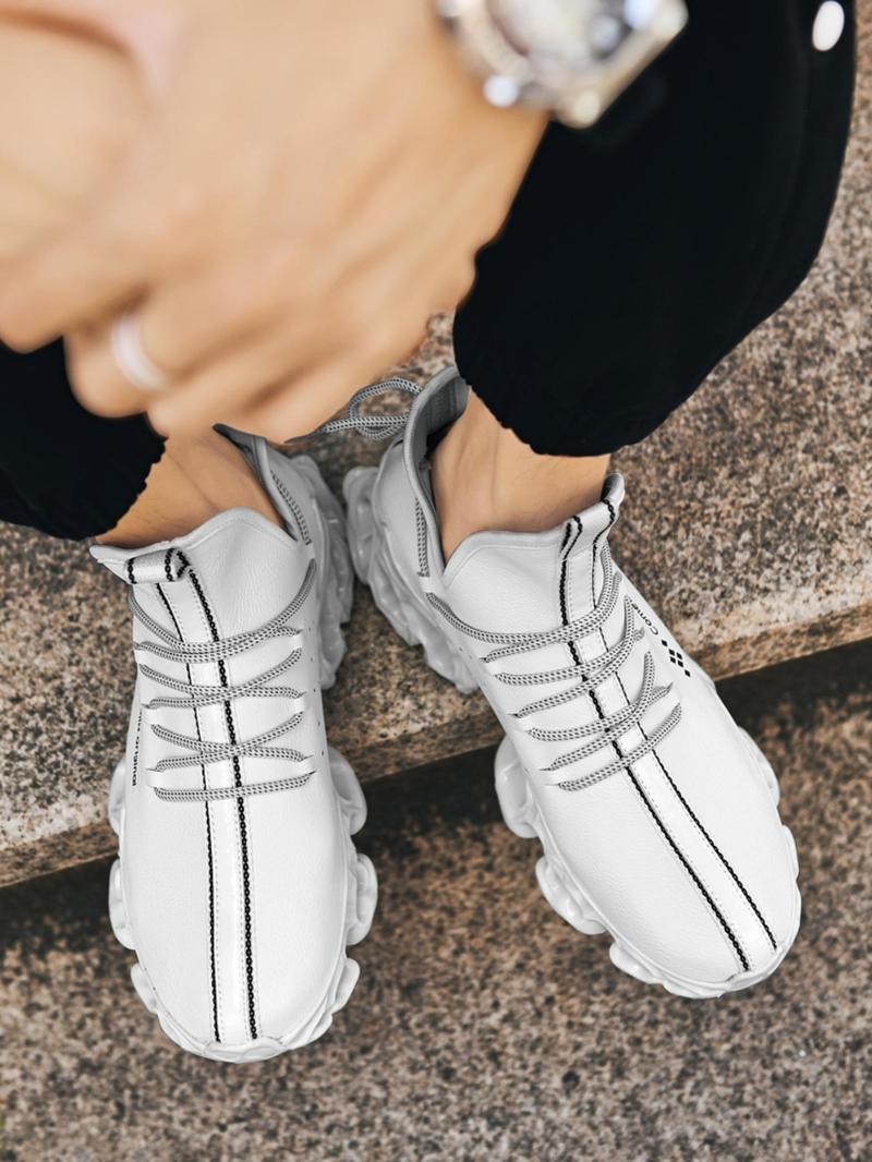 Product Introduction of Men's Letter Print Lace Up Walking Shoes, Casual Sporty Waterproof Sandproof Sneakers, Breathable Comfortable Sports Shoes for Daily Wear 6