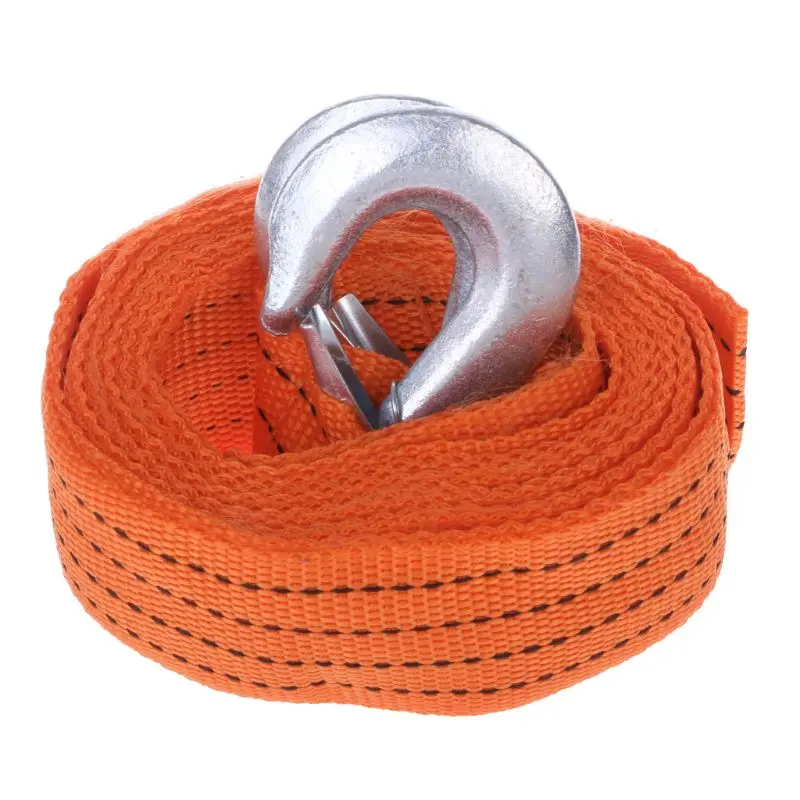 Qui Car Van 4M 3 Ton Tow Towing Pull Rope Strap Hooks Heavy Duty Road Recovery New