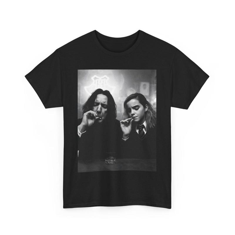 Hermonie and Snape, Harry Potter Meme T shirt Classic Cotton 2