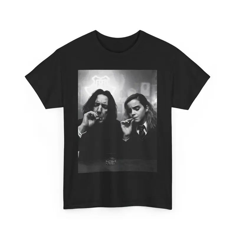 Hermonie and Snape, Harry Potter Meme T shirt Classic Cotton 2