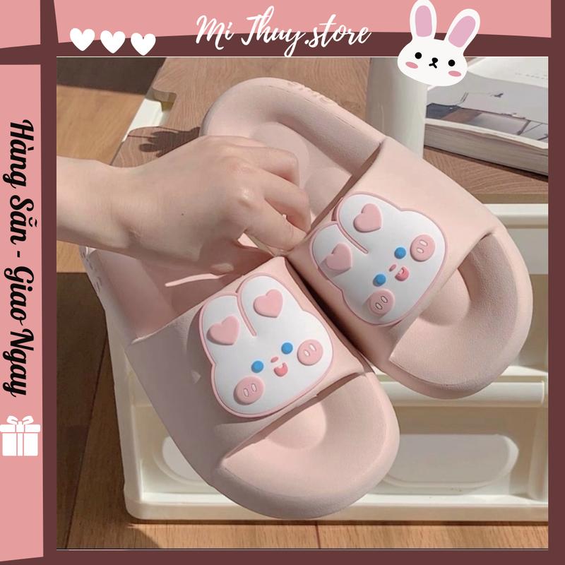 Dép thỏ tai tim xixitiao tăng 1 size