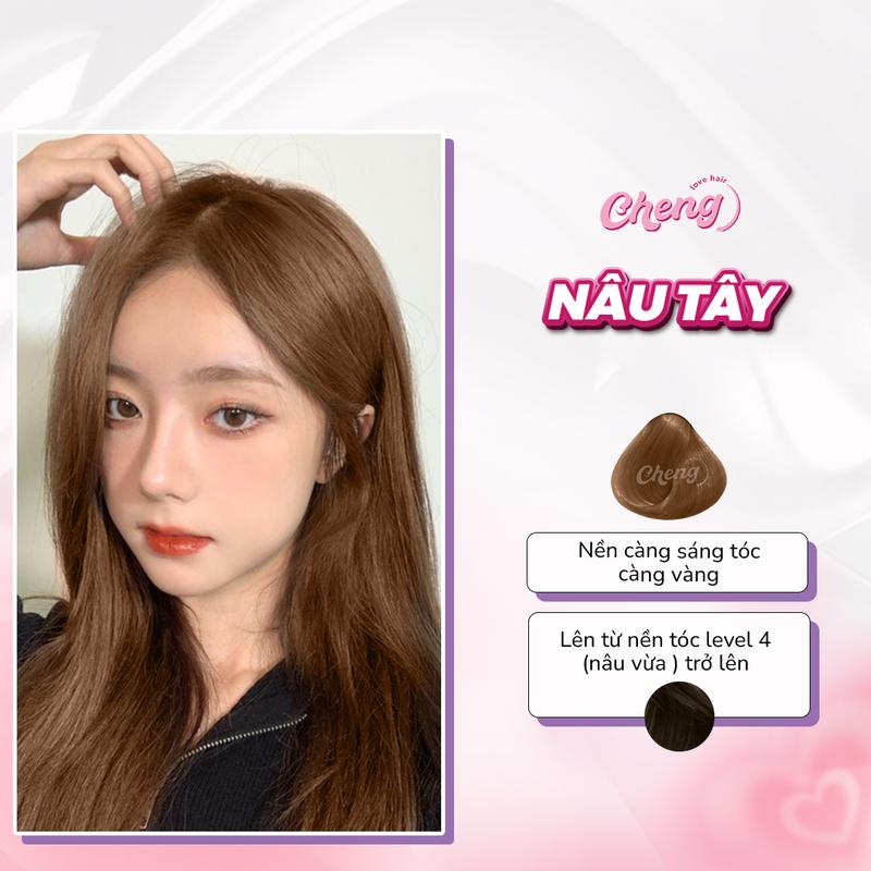  Thuốc Nhuộm Tóc Màu NÂU TÂY Không Tẩy | Chenglovehair Chenglovehairs 