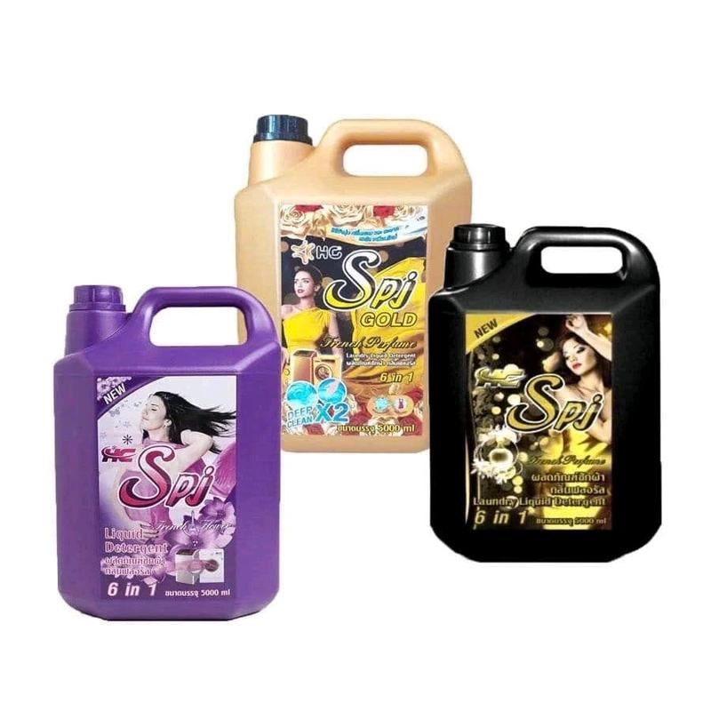 Nước giặt xả 6in1 hương nước hoa SPJ Thái Lan can 5000ml | Làm sạch 8