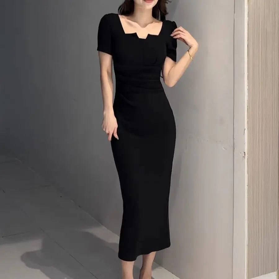 Spring and Summer Fashionable Elegant Pleated Slim Fit Bodycon Straight Skirt Waist-Cinching Dress Short Sleeve Solid Color Long Dress Women's Fashion New Business Dress Formal Ruched - TikTok Shop Philippines Spring and Summer Fashionable Elegant Pleated Slim Fit Bodycon Straight Skirt Waist-Cinching Dress Short Sleeve Solid Color Long Dress Women's Fashion New Business Dress Formal Ruched - TikTok Shop Philippines