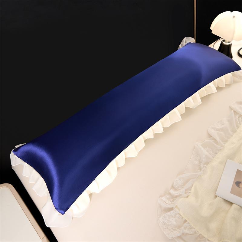 Solid Color Ice Silk Pillowcase without Filler, Breathable Comfortable Pillow Cover, Cooling Pillow Protector for Home Bedroom Dormitory Hotel 3