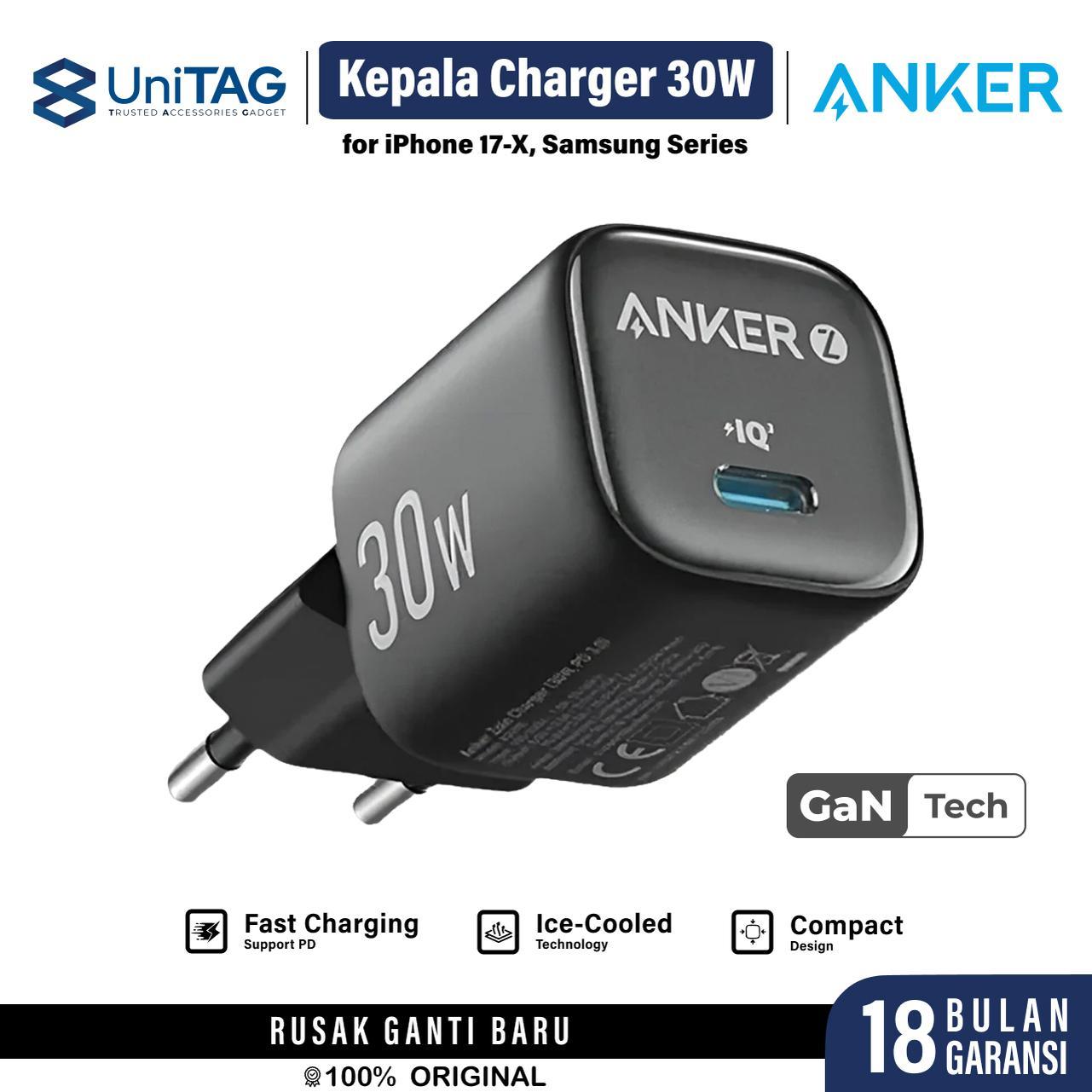 Anker Wall Charger 1C 25W GAN Zolo - Black A2656L11