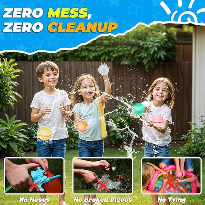 Product Introduction of Magnetic Waterfall Balls Soft Reusable Water Balloons Self Sealing Silicone Party Pool Water Games 21
