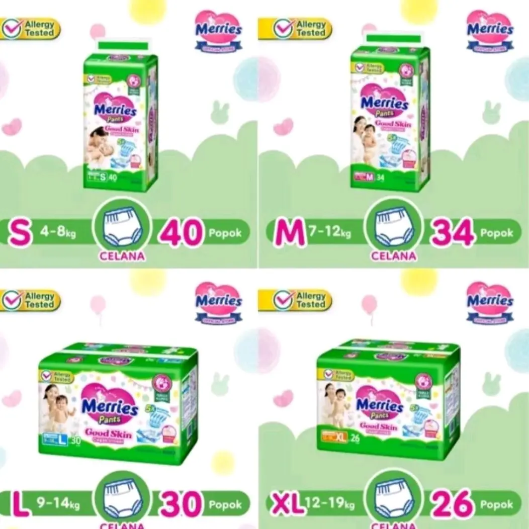 Merries Pants Good Skin NB-S40 M32 L30 XL26 XXL28