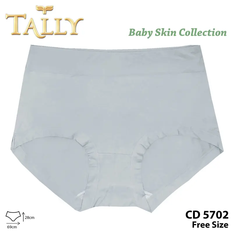 TALLY 2 Pcs CD 5702 Celana Dalam Wanita / Cewek Bahan Katun Baby Skin Fit to L - XL Collection 6