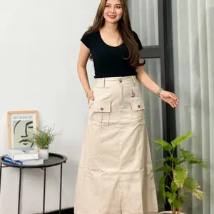 Rok Cargo / Kargo Skirt Korean Style Combed Twill Saku