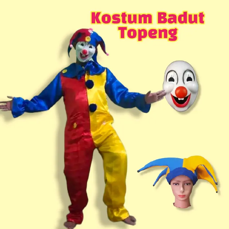 kostum Badut Lucu/kostum badut ulang tahun/kostum badut sulap Ulang tahun Topi 4