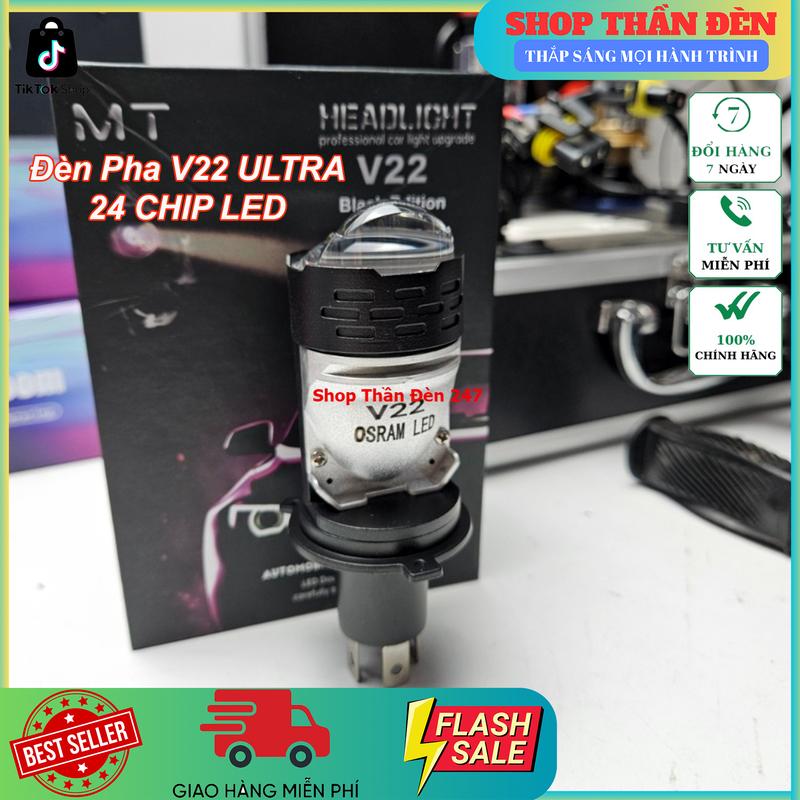 Đèn LED Pha Bi Cầu V22 Osram - 12 24V DC 55W - 65W Pha Laser - Bảo Hành 12 Tháng Ô Tô Xe Máy Phụ Tùng Led