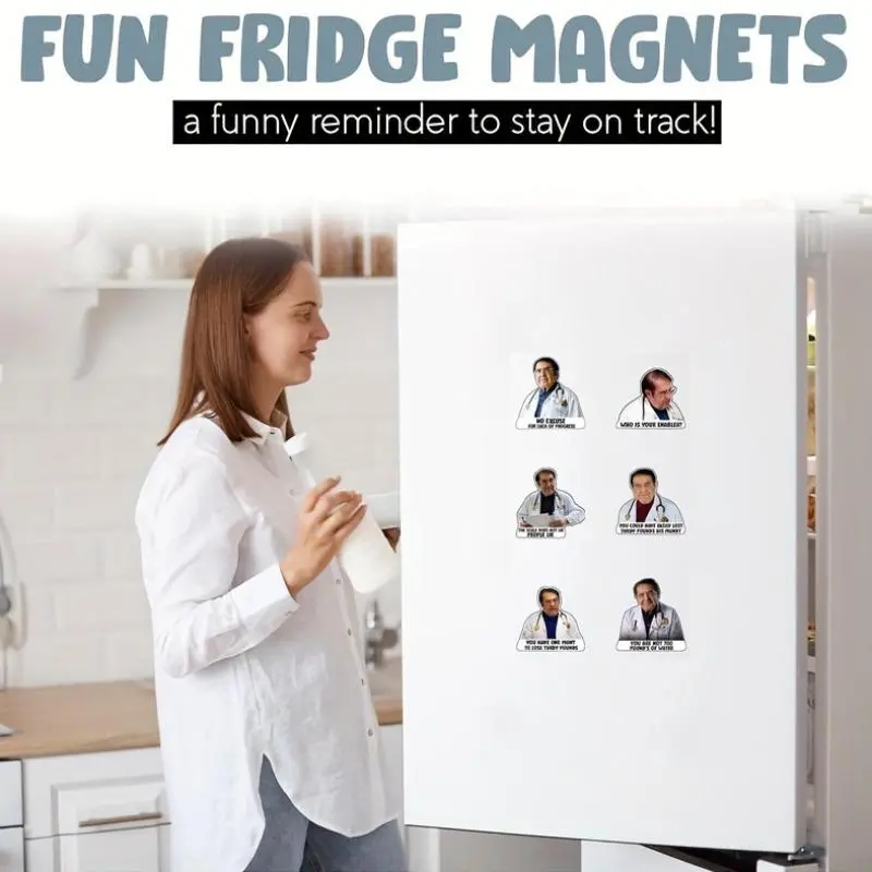 Doctor Nowzaradan Fridge Magnet, 12pcs/set Funny Doctor Nowzaradan Fridge Magnet, Decorative Sticker for Home Kitchen Office 5
