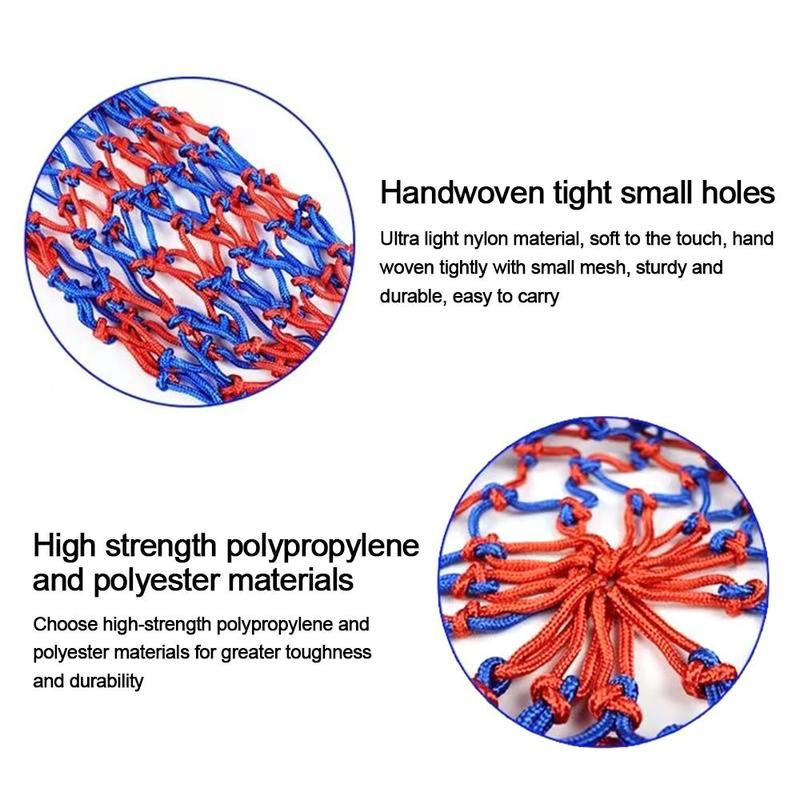 Durable Nylon Nylon Net Bag Weaving Multiple Colors Basketball Carry Bag Ball Pocket Football Balls 7