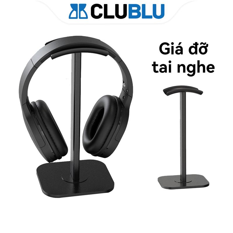 -CLUBLU- Giá Treo Tai Nghe Chụp Tai Cao Cấp Giá Đỡ Headphone Chân Đế Chắc Chắn Chống Trơn Trượt Máy Tính GAMING Đen Phụ Kiện Nghe Nhạc