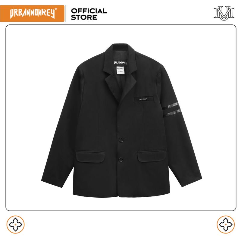 Áo Vest Nam Unisex Urban Monkey Deluxe Vest Black Chất Liệu Kaki Cotton Cao Cấp Họa Tiết Đơn Giản Logo Kim Loại Độc Đáo Phối Màu Đen Menswear Jacket