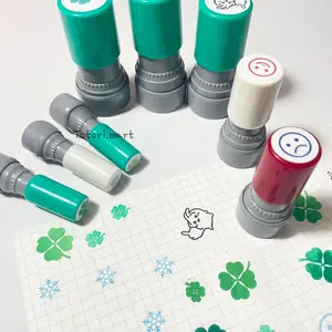 [Totori] Stempel Bulat Character Lucu Stamp Bentuk Karakter Warna-Warni Journaling Scrapbook