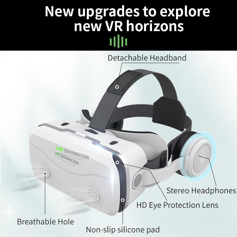 Universal VR Glasses, Cell Phone VR Headset with 3.5mm Headset Interface, 3D Glasses VR Game Machine, Home Games Consoles for Smartphone 5