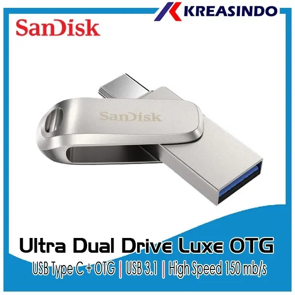 OTG Sandisk USB Type-C Ultra Dual Drive Luxe 32GB 64GB 128GB 256GB 1