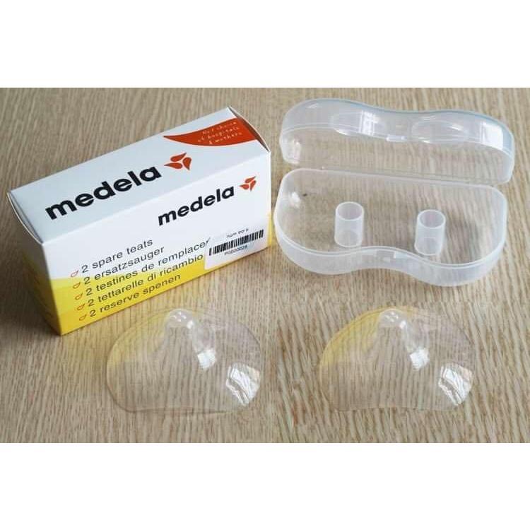 Bộ 2 núm trợ ti medela, hỗ trợ cho con bú, núm silicon an toàn cho bé, tiện lợi cho mẹ,  Núm trợ ti