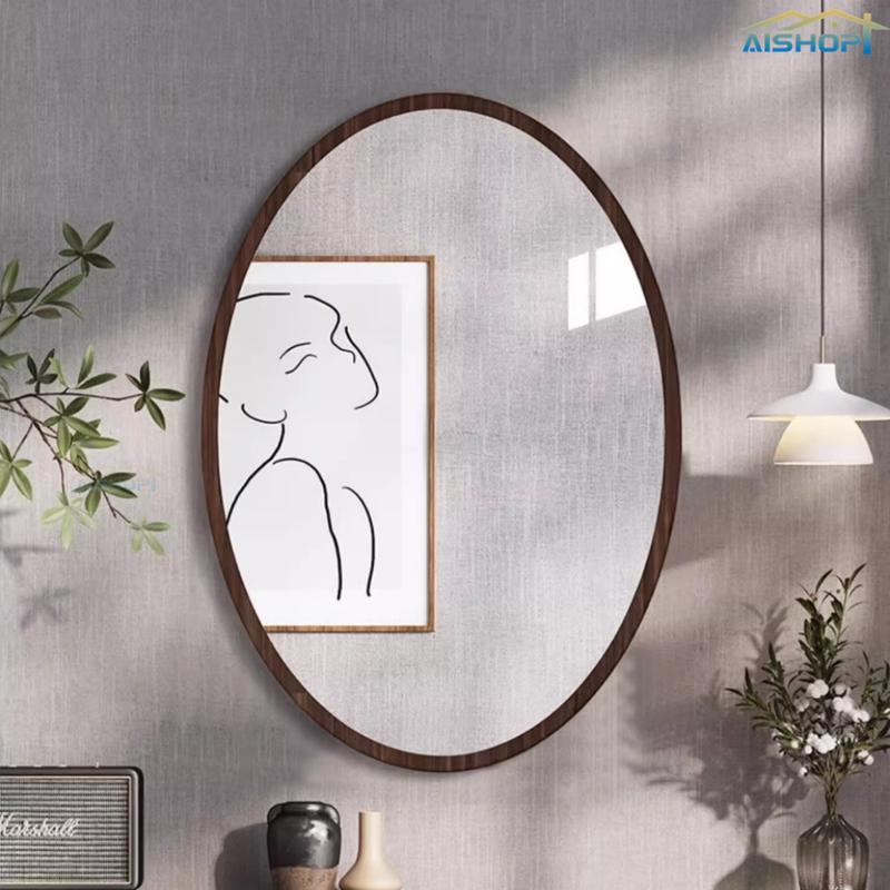 [SG Stock]Desktop Makeup Mirror Oval Bathroom Mirror Embedded Makeup ...