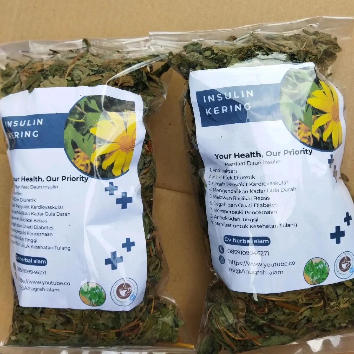 Daun insulin kering obat herbal 100 gram