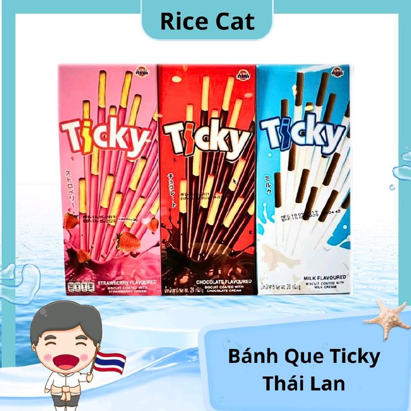  Bánh Que Ticky Socola sữa Thái Lan   Hộp 20g   6 Que   