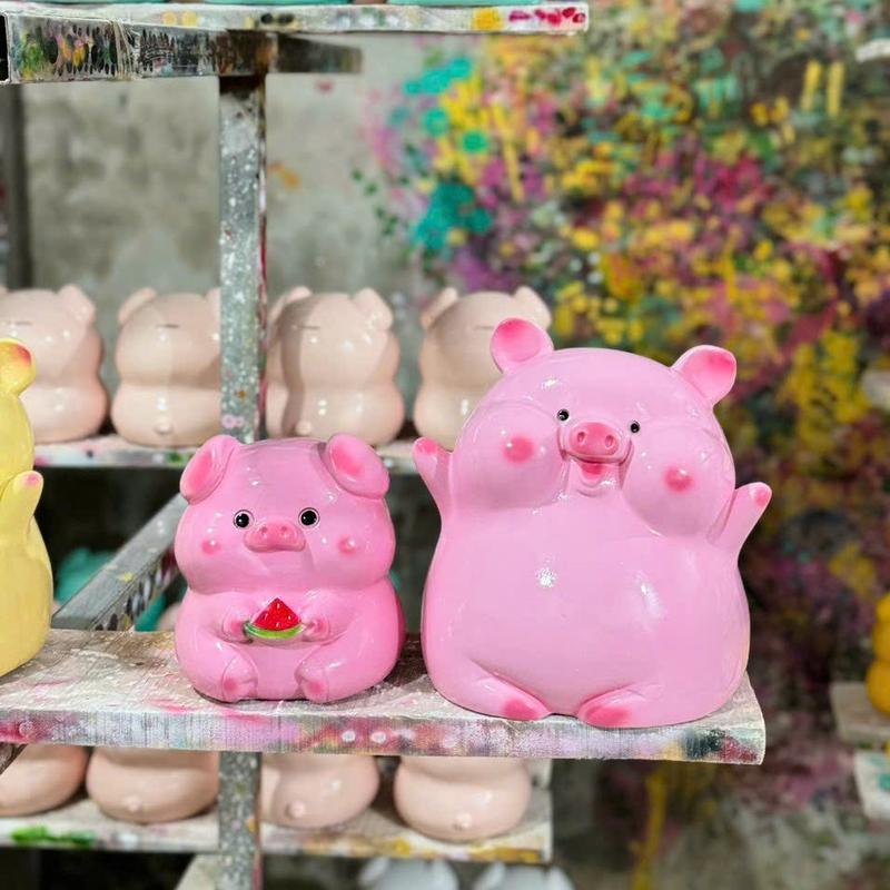 [MUA 1 TẶNG 1 heo mini cực xinh] Heo Bánh Bao, Heo Má Phúng Phính, Heo Đất, Lợn Đất, Ống Tiết Kiệm, Đựng Tiền, Ống Heo Đồng
