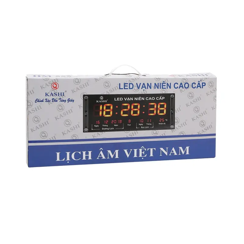 Đồng hồ LED Kashi vạn niên ( theo Lịch Âm của Việt Nam) HM 555 Treo Tường Trang Trí Nhà Decor Phòng Đèn Tráng Gương Decor 1