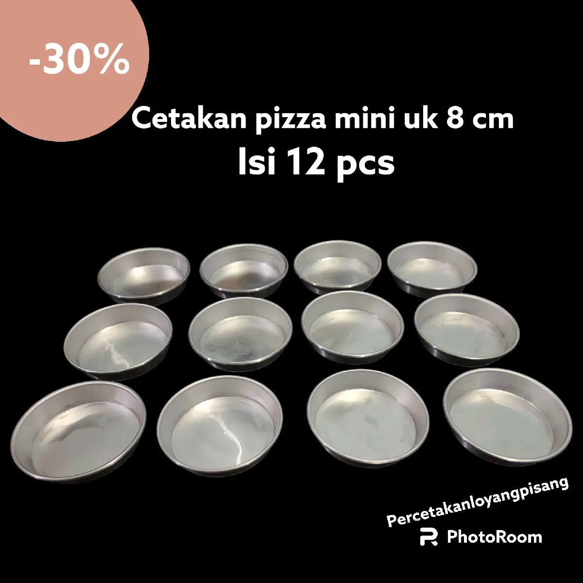 cetakan pizza ukuran 8 cm isi 12 pcs