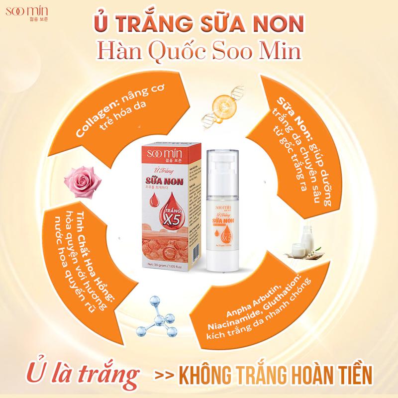 [Tặng Quà]  Ủ Trắng Sữa Non Soo Min Chính Hãng Dưỡng Trắng Nhanh , Dưỡng Ẩm Trẻ Hóa Cho Da Mặt 7