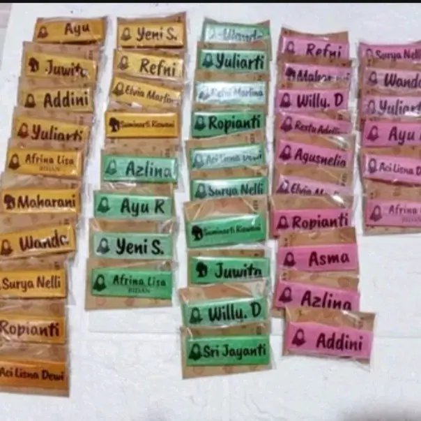 Nametag Resin Full dengan Kaitan PENITI dan MAGNET - Custom Nama/Tulisan/Logo/Gambar - Ukuran 6x2 cm Nama Dada 3