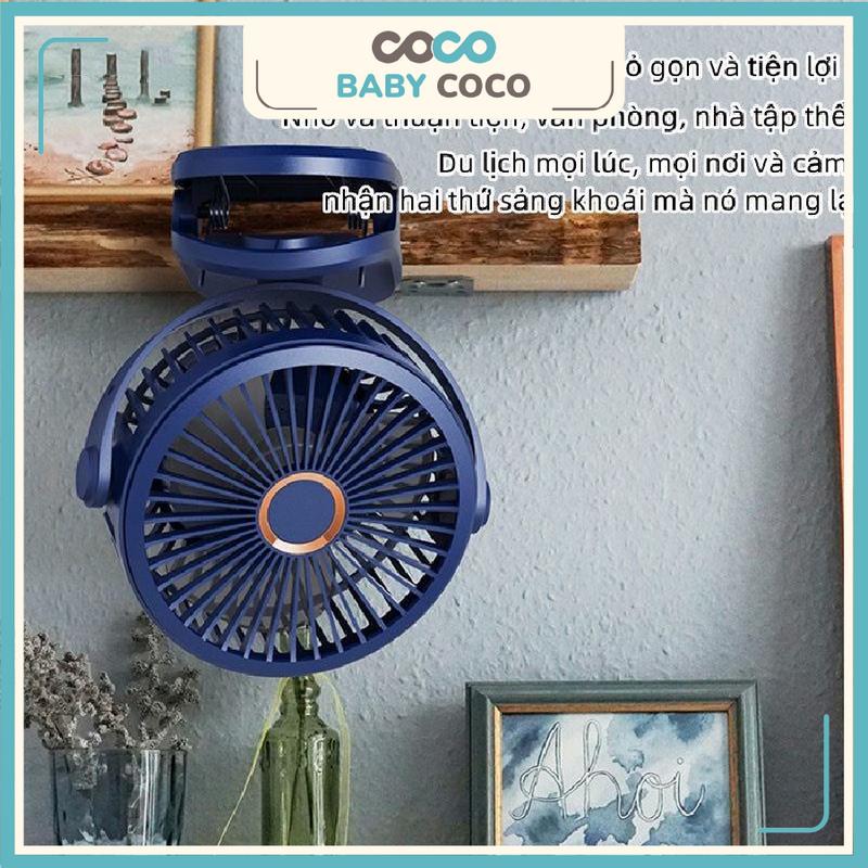 Quạt tích điện Clip Fan 10000 mAh Chính Hãng kẹp sạc mini cầm tay 4 cấp gió quạt kẹp xe đẩy quạt để bàn cho bé Phụ Kiện Usb