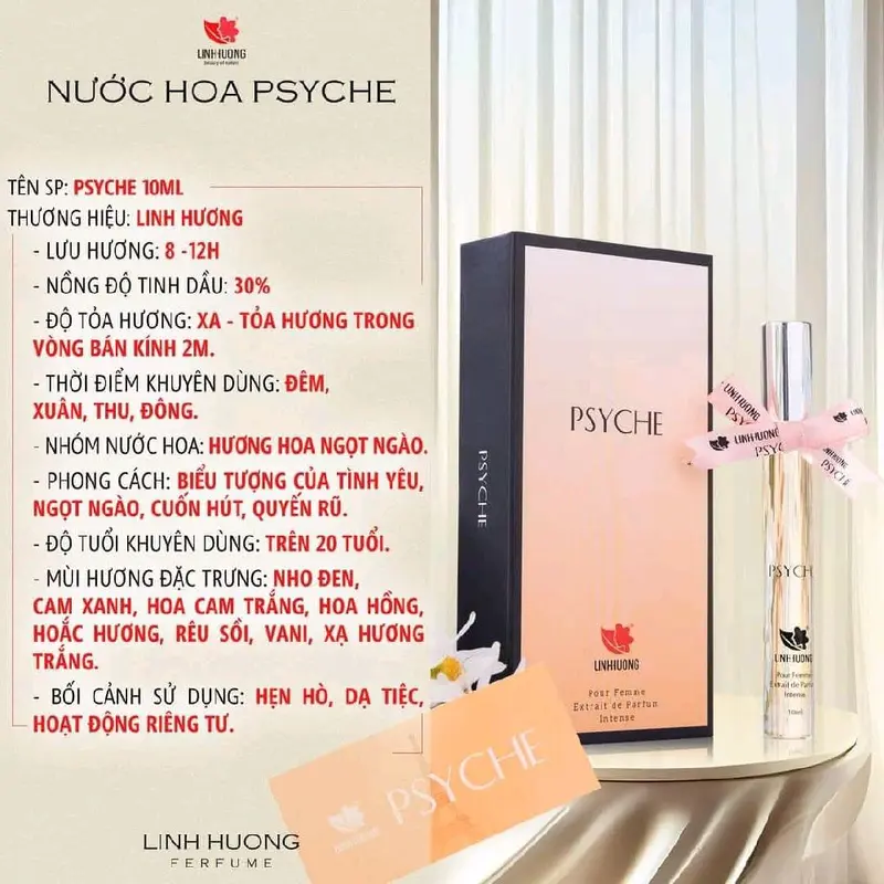 Nước hoa Nữ :psyche (nữ tính, sang trọng, quyến rũ, lưu hương 12giờ) 7