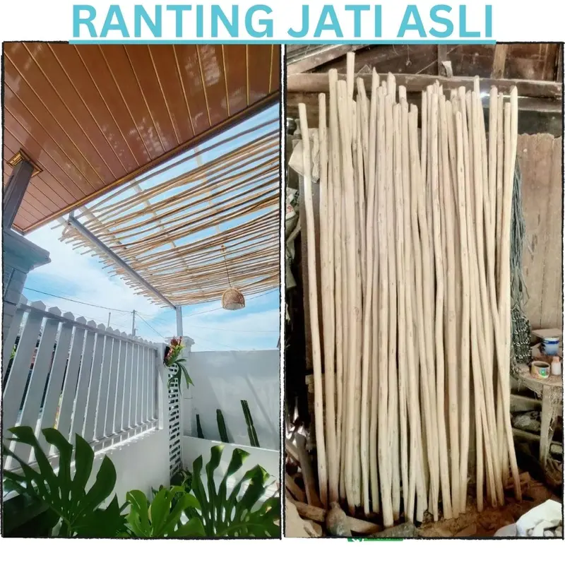 Ranting Kayu Jati Dekorasi Atap Ala Bali panjang 250 cm 2