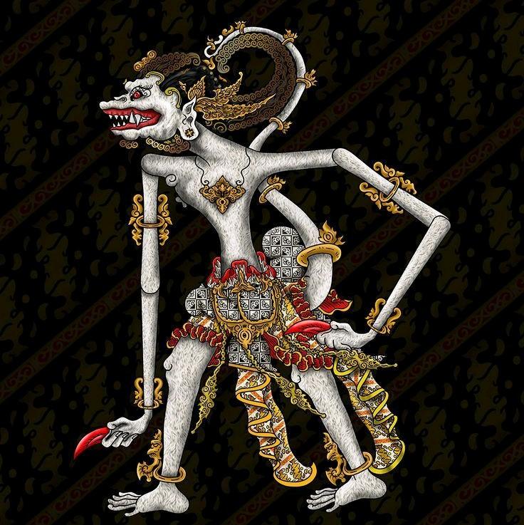 stiker variasi dashboard motor mobil wayang Hanoman uk30*20 0